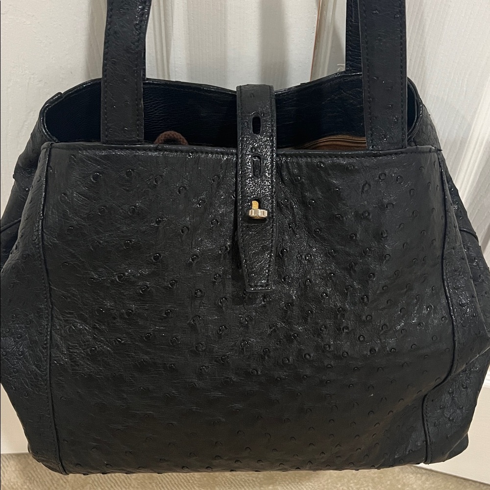 Mauro Governa Italy Genuine Ostrich Tote